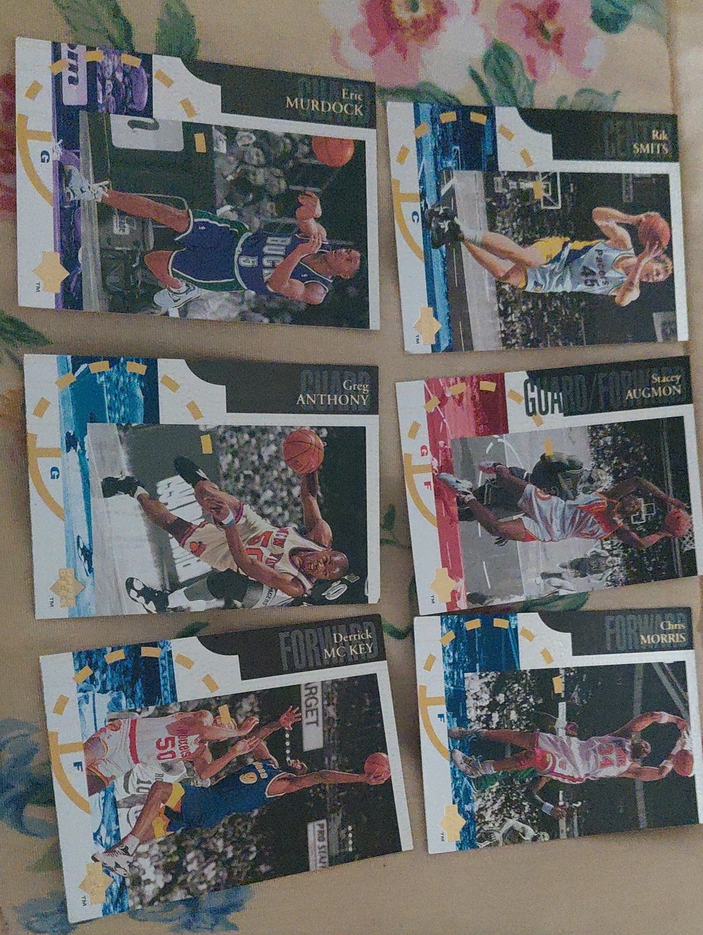 Basketball Trading Cards - Assorted Players (Blue, White, Red)